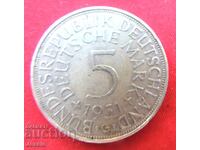 5 Μάρκα 1951 G Γερμανία Ασημένιο