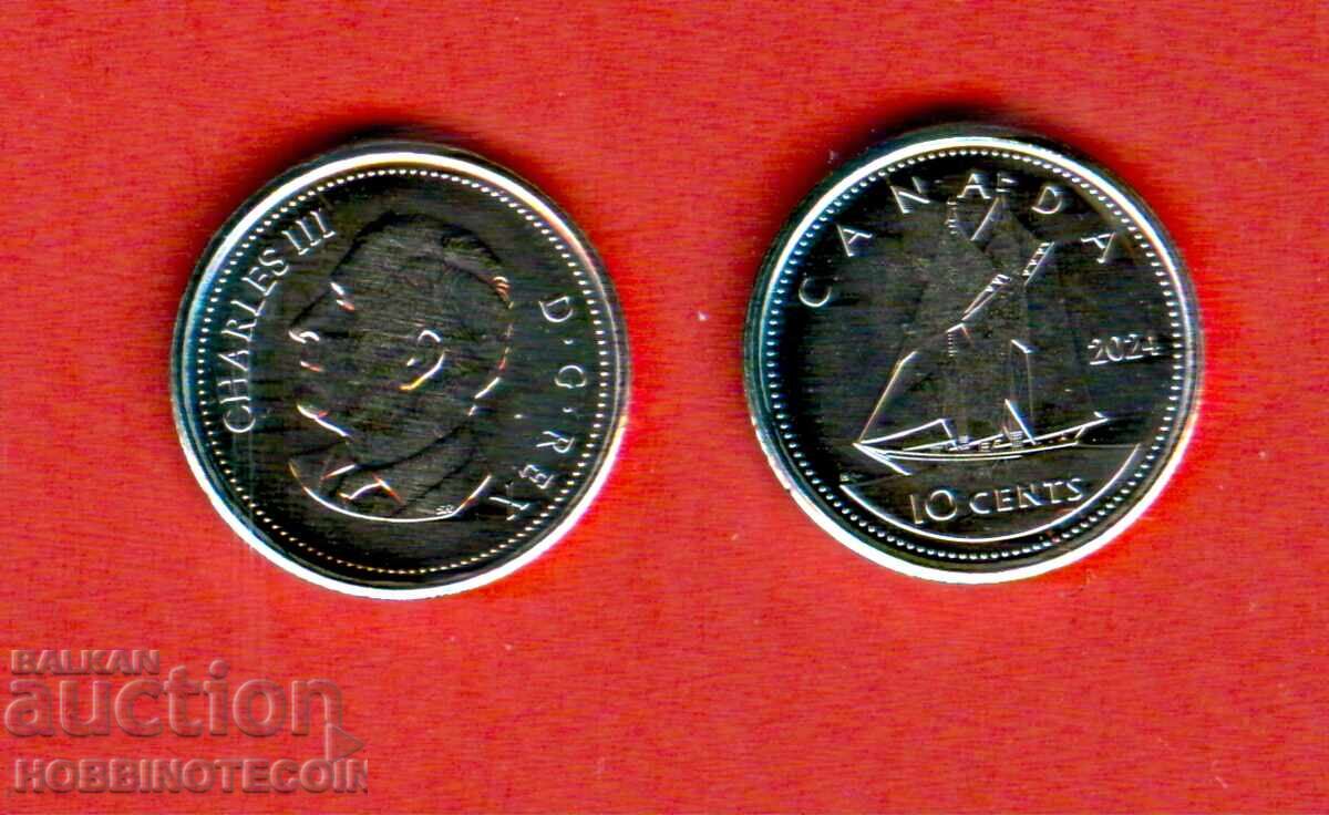 CANADA CANADA 10 Cenți emisie 2025 - REGELE CHARLES - UNC