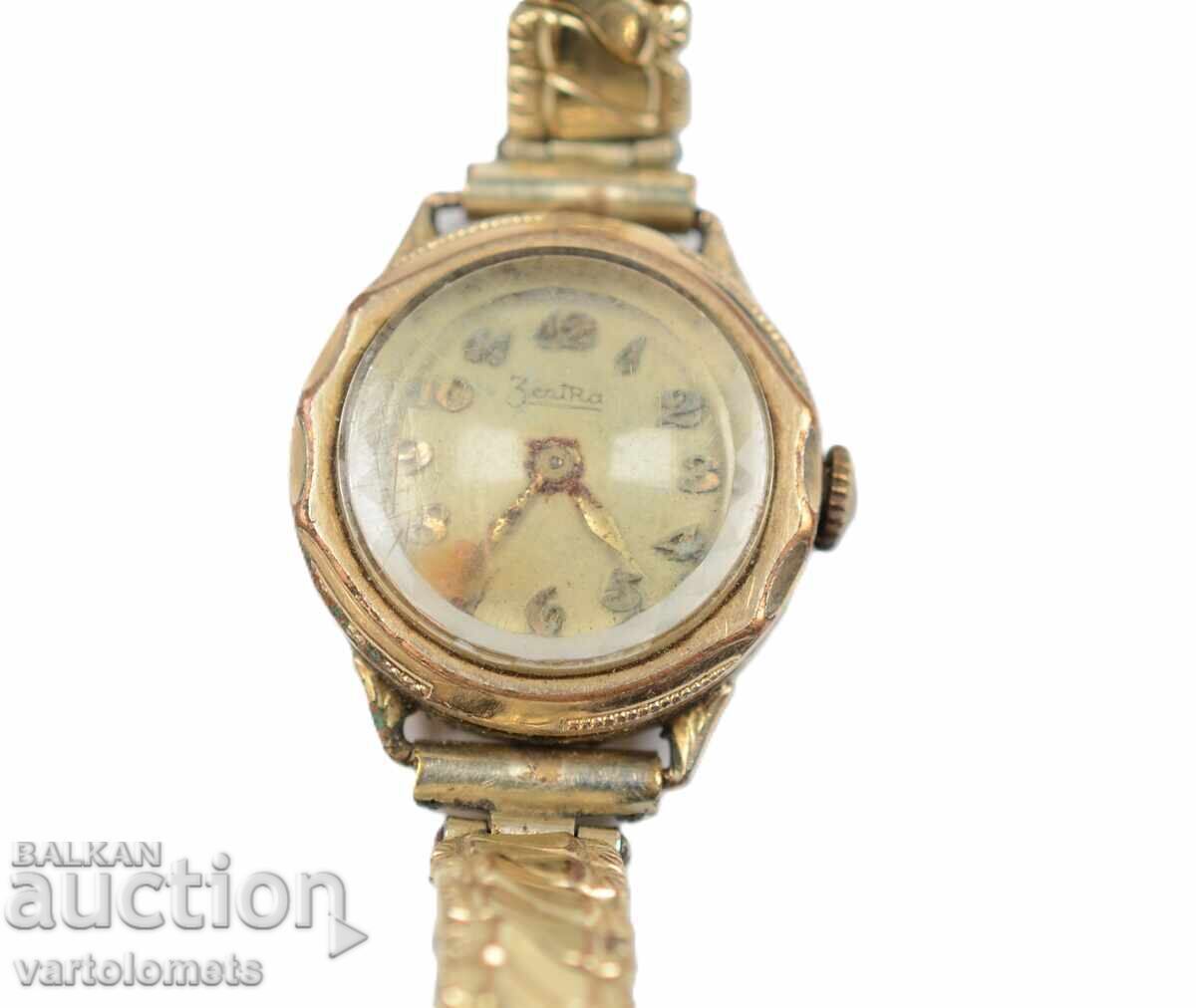 Women's ZENTRA watch with gold plating 20 Mk - not working with price 22.00 BGN | € 11.25