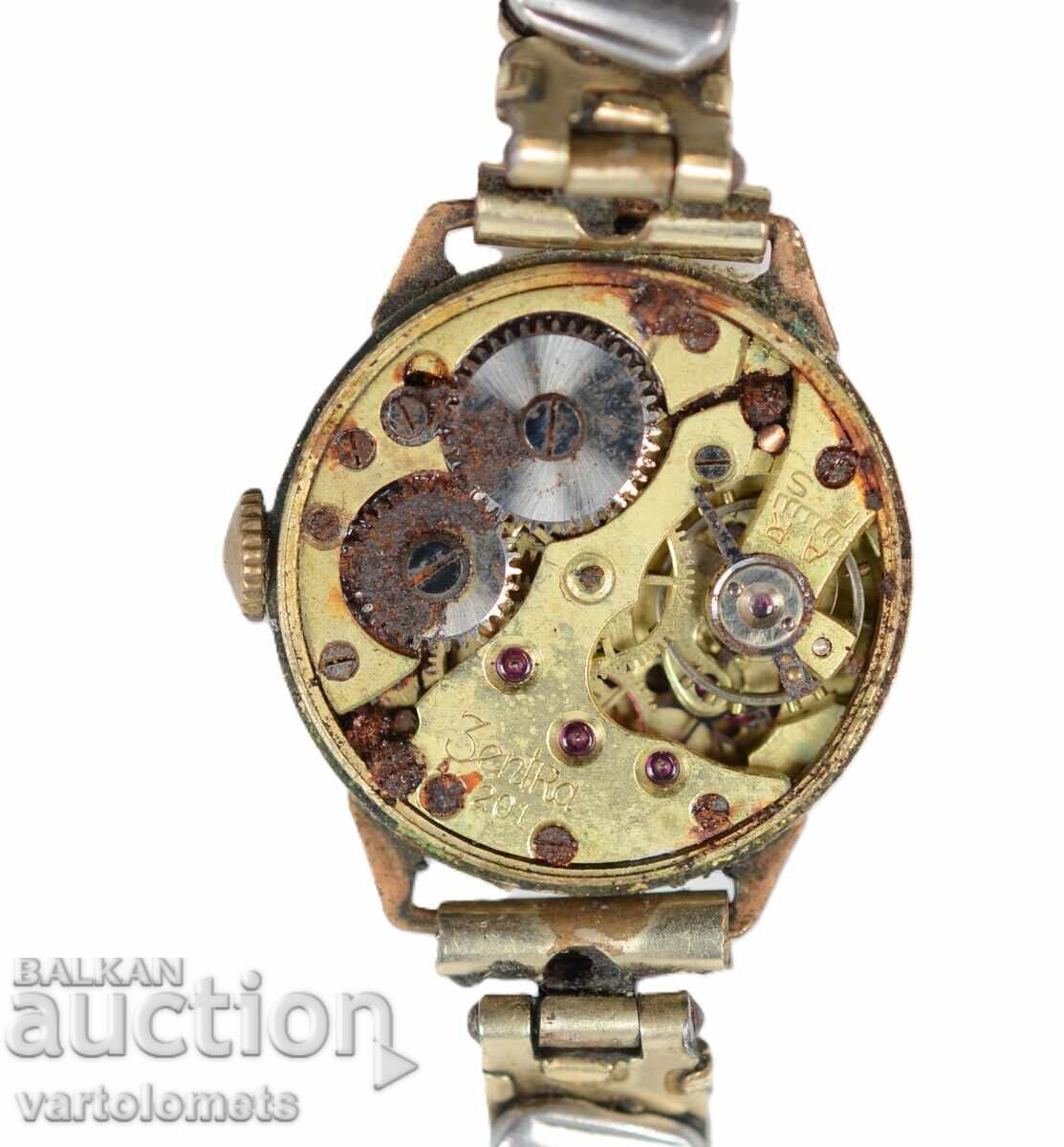 Auction  Women's ZENTRA watch with gold plating 20 Mk - not working