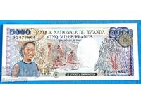 Rwanda 1988 5000 Francs UNC New