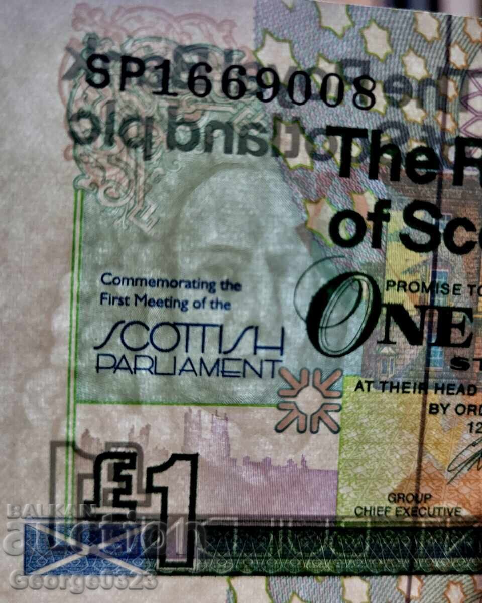 Licitație Scoția 1999 Jubileu 1 Liră UNC Nouă