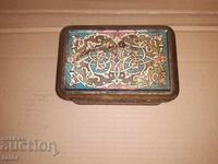 Very old tin tea box