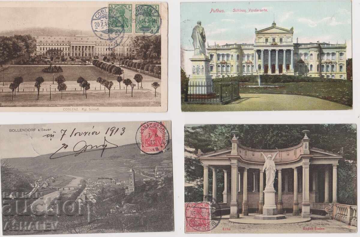 Germany - 1900-10, 4 pieces, used Germany - 1900-10, 4 pieces, used