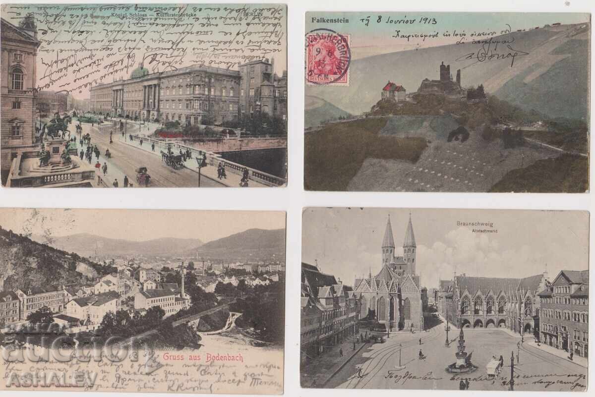 Germany - 1900-10, 4 pieces, used