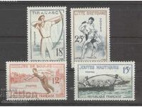 Franța 1958 - Serie sportivă completă, curată cu clei original