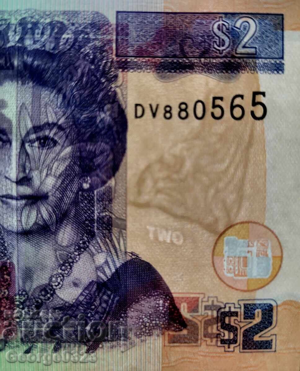 Licitație Belize 2021 2 Dolari UNC Nouă
