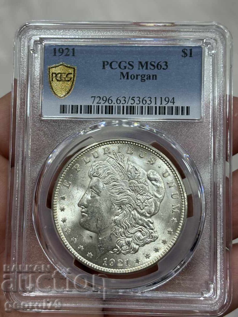 1 Δολάριο Μόργκαν 1921 PCGS MS 63 1 Δολάριο Μόργκαν 1921 PCGS MS 63