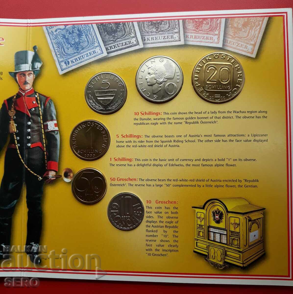 Auction  Austria - Set of 6 coins from 2000