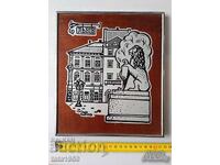 Tablou Poster orașul Lviv 1976 dimensiune 24,8 cm x 21,8 cm