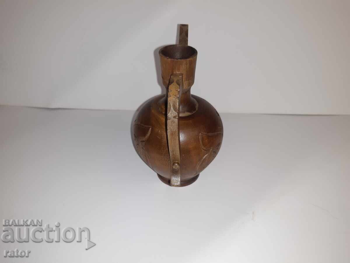 Licitație Figură veche din lemn, figurină - ulcior