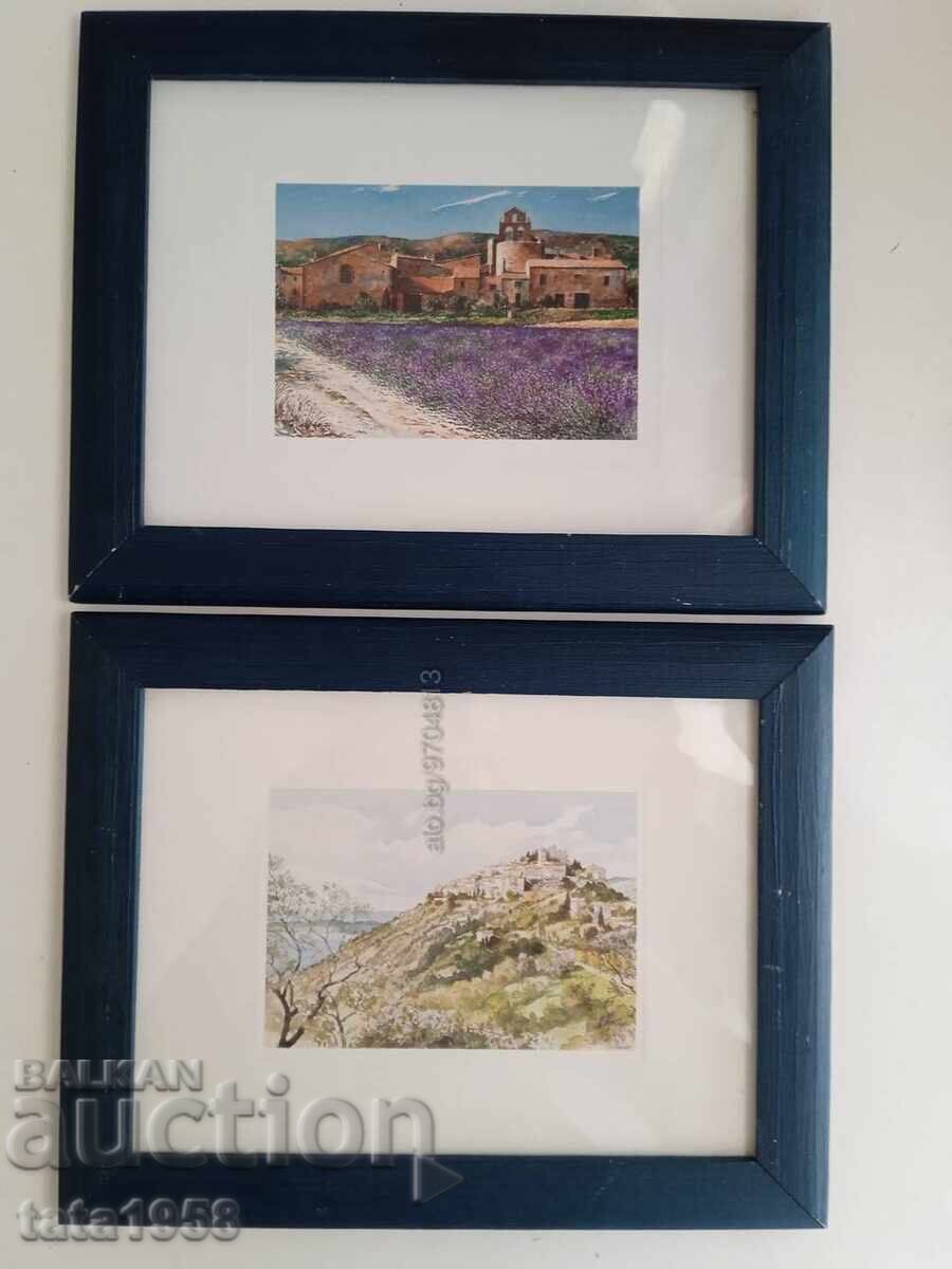 Картина репродукция размер 19 см х 24 см 2 броя