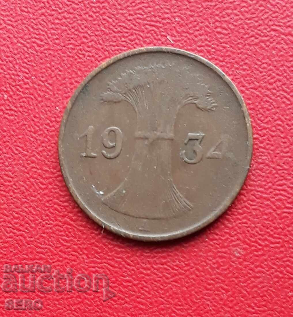 Germany-1 pfennig 1934 A-Berlin with price 0.40 BGN | € 0.20 Germany-1 pfennig 1934 A-Berlin with price 0.40 BGN | € 0.20