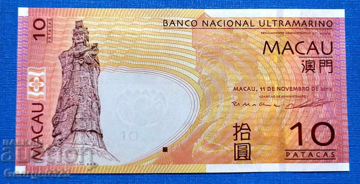 Macao 2013 10 Pataca UNC Nouă