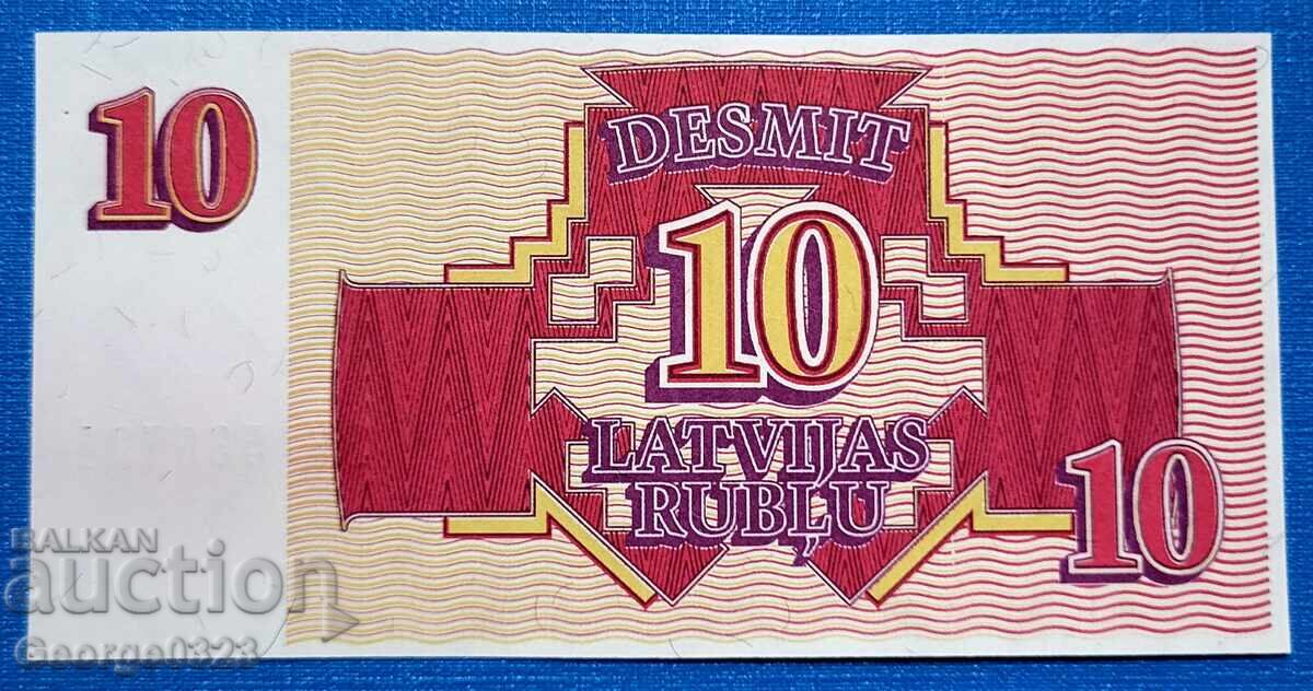 Letonia 1992 10 Ruble UNC Nouă cu preț 11.99 BGN | € 6.13