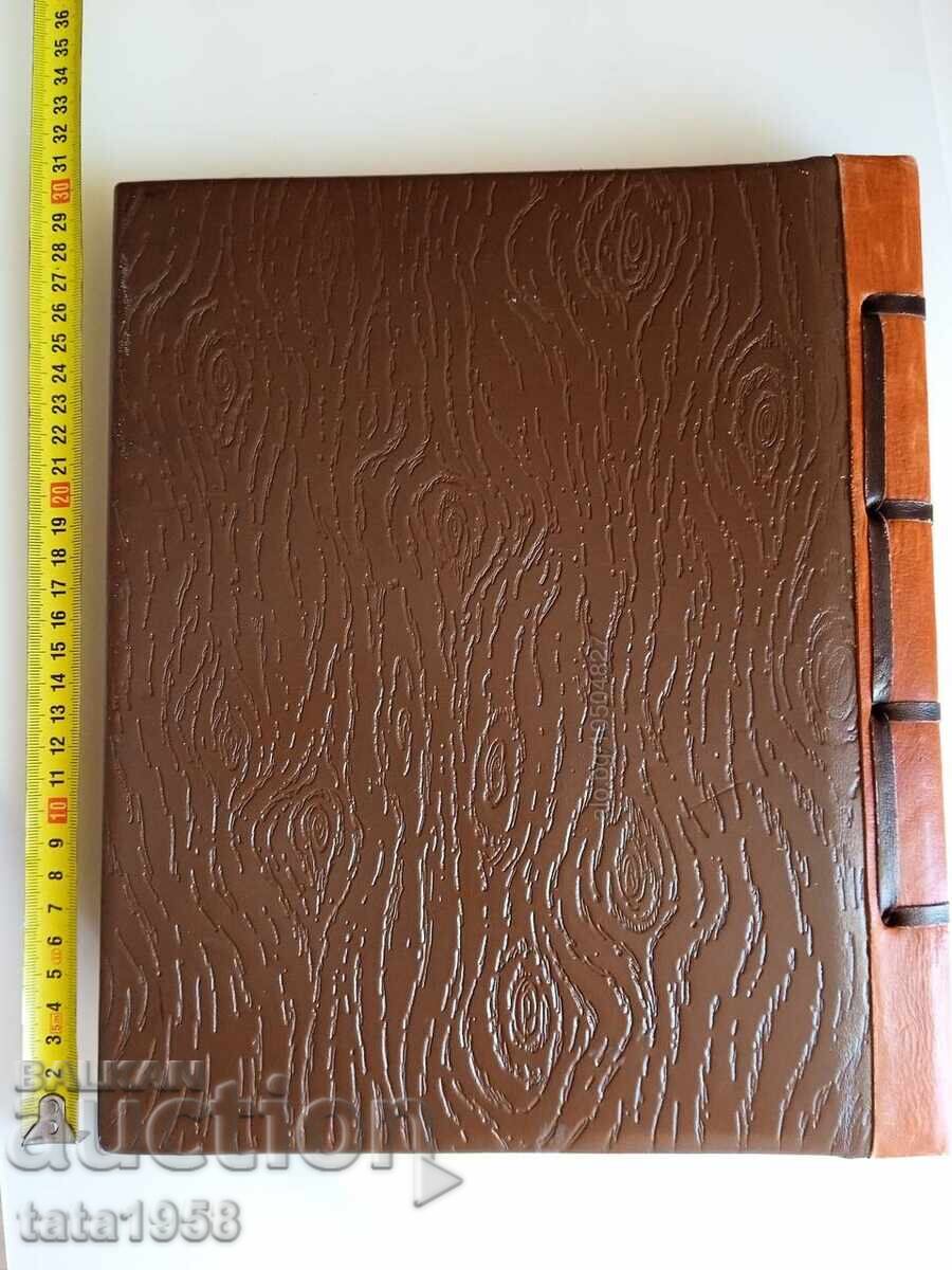 Delivery of Album with leather cover 30*25.5 cm