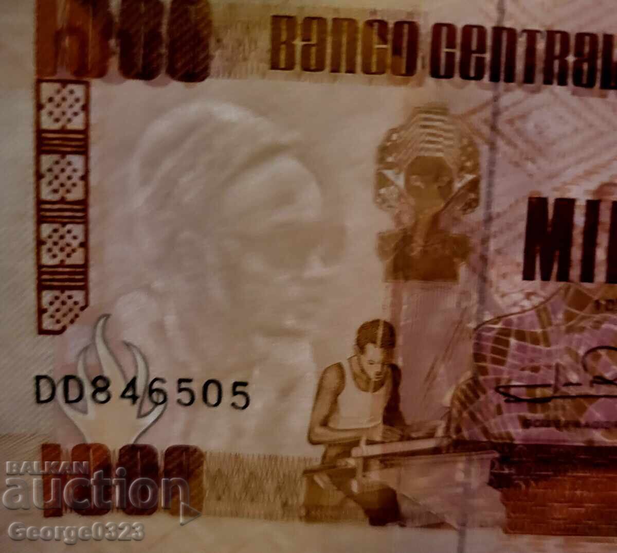 Auction  Guinea-Bissau 1993 1000 Pesos UNC New