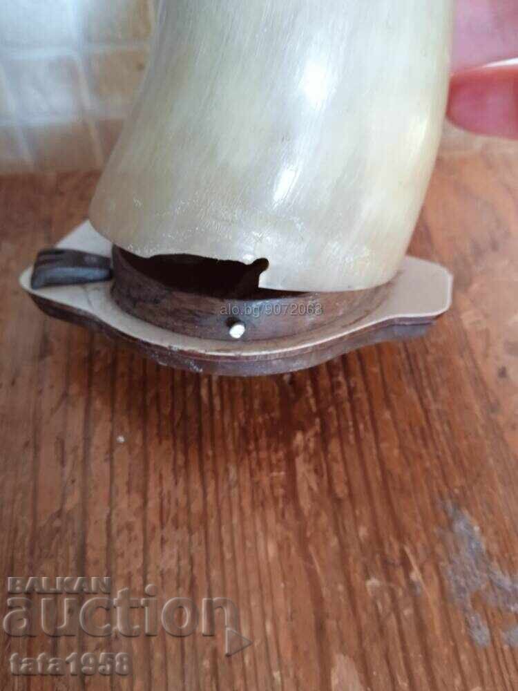 Figure - Penguin made of horn, height 14.5 cm - 7