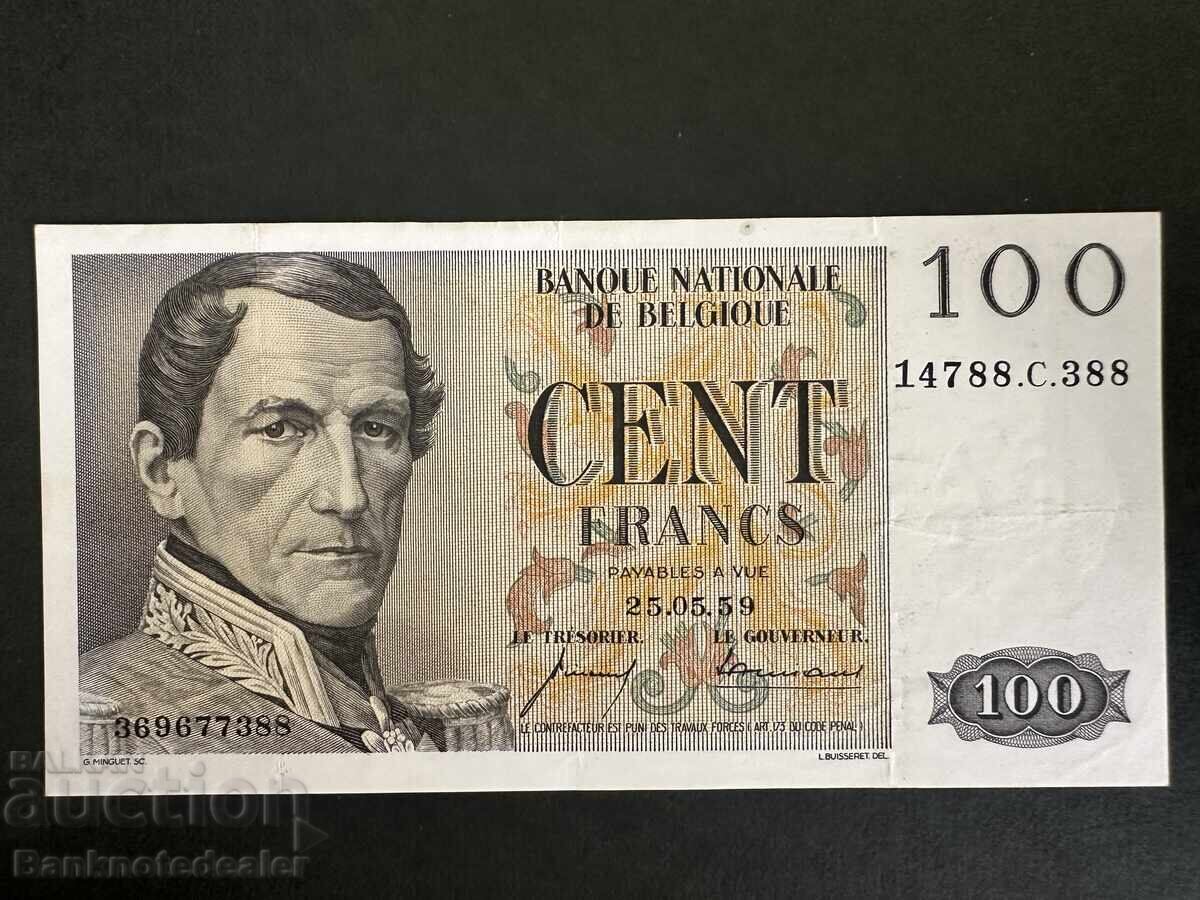 Βέλγιο 100 Φράγκα 1959 Pick 129b Ref 7388