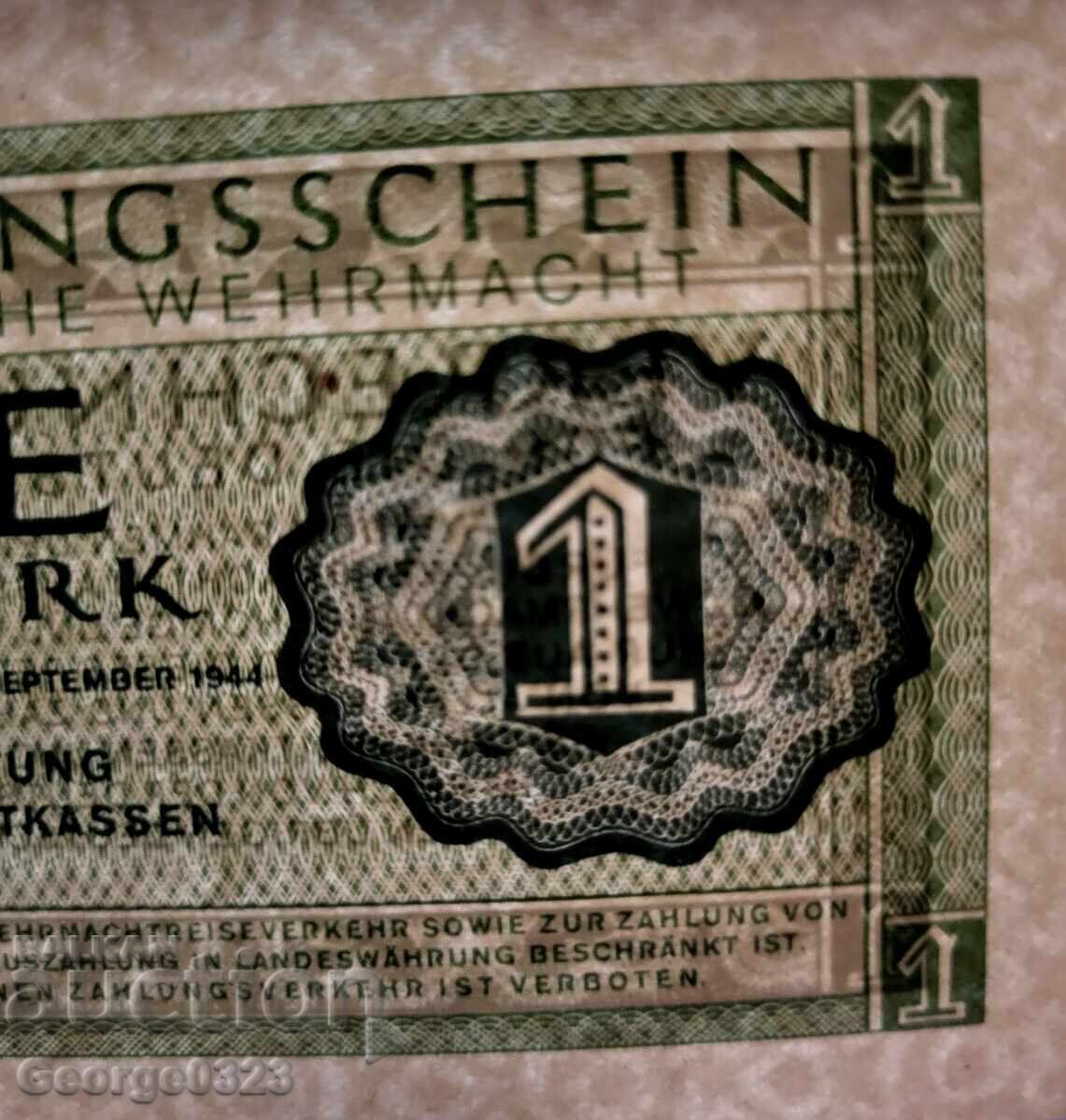 Delivery of Germany 1944 1 Reichmark Third Reich UNC New