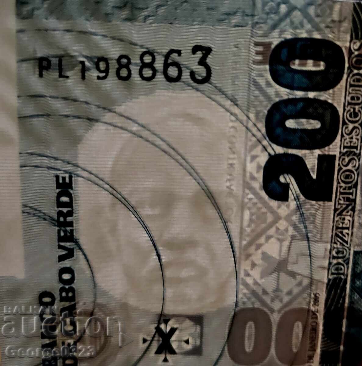 Licitație Capul Verde 2005 200 Escudos UNC Nouă Licitație Capul Verde 2005 200 Escudos UNC Nouă