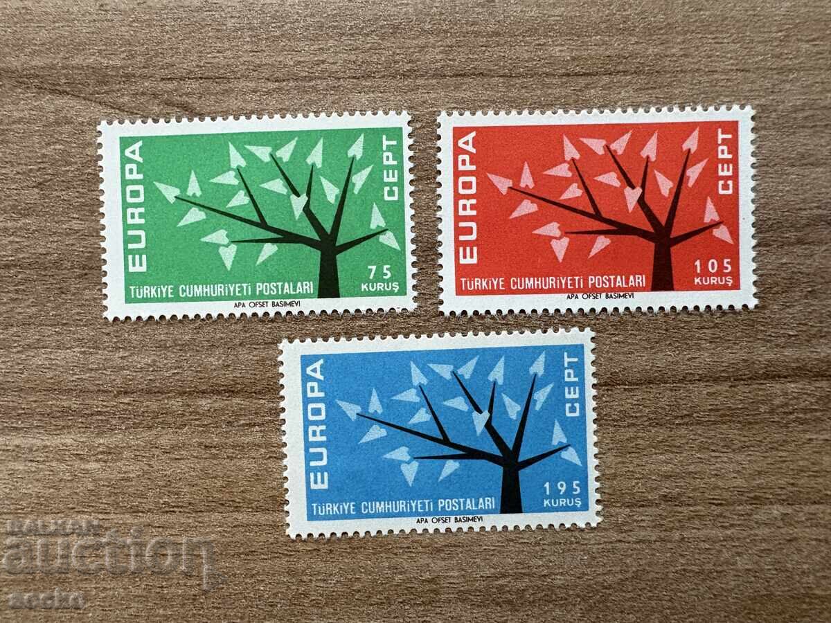 Turkey - Europe Stamps (1962) MNH