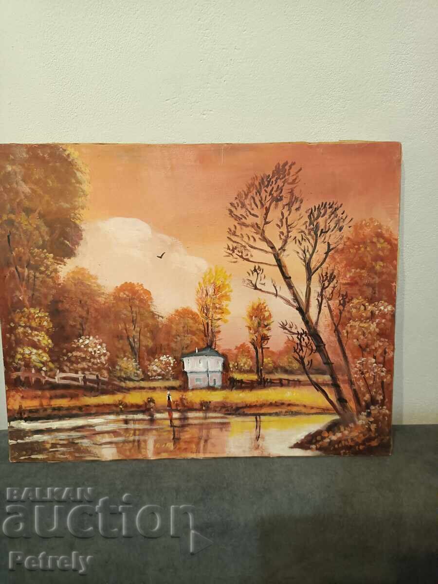 Old oil painting with price 120.00 BGN | € 61.36 Old oil painting with price 120.00 BGN | € 61.36