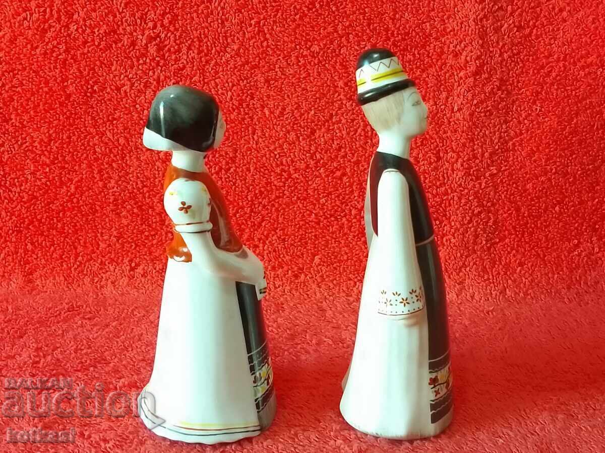 Delivery of Two old porcelain figures of women, Hungary, marked, rare
