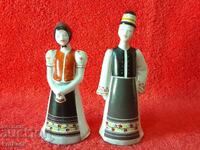 Două figurine vechi din porțelan femei Ungaria marcate rare
