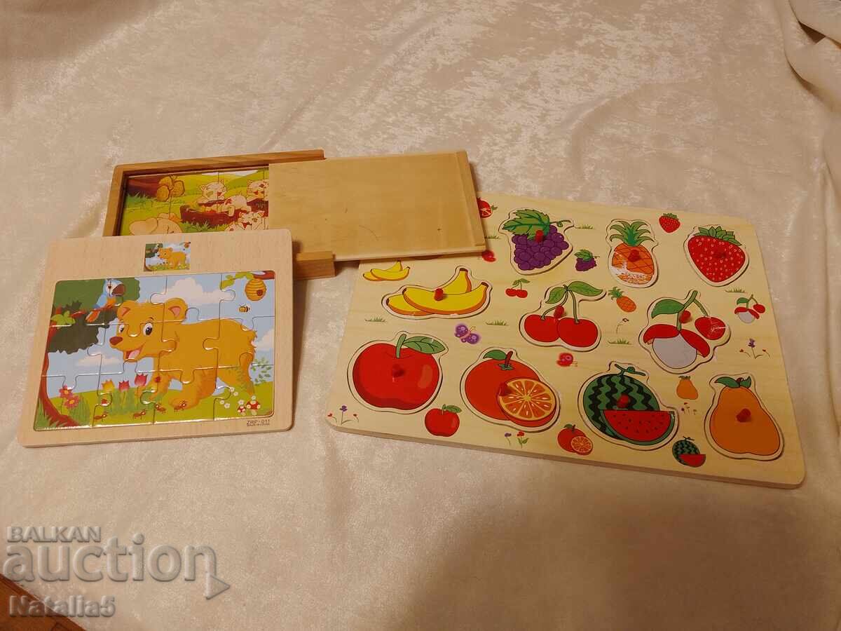 Детски дървени пъзели Детски дървени пъзели