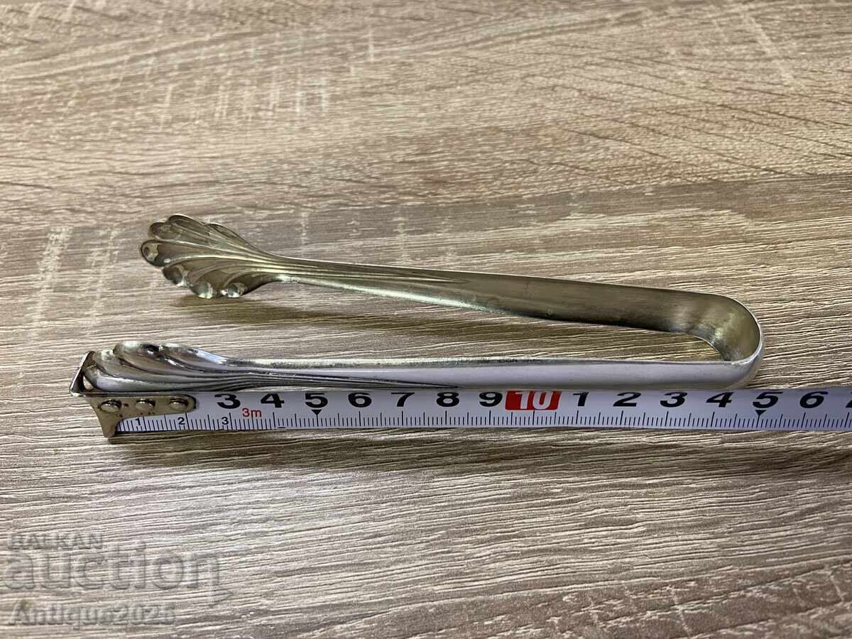 Παράδοση Αντίκες ασημένιες λαβίδες ζάχαρης, ασήμι 800