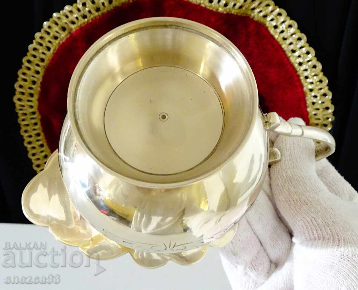 Victorian bronze jug, pitcher, engraved - 6