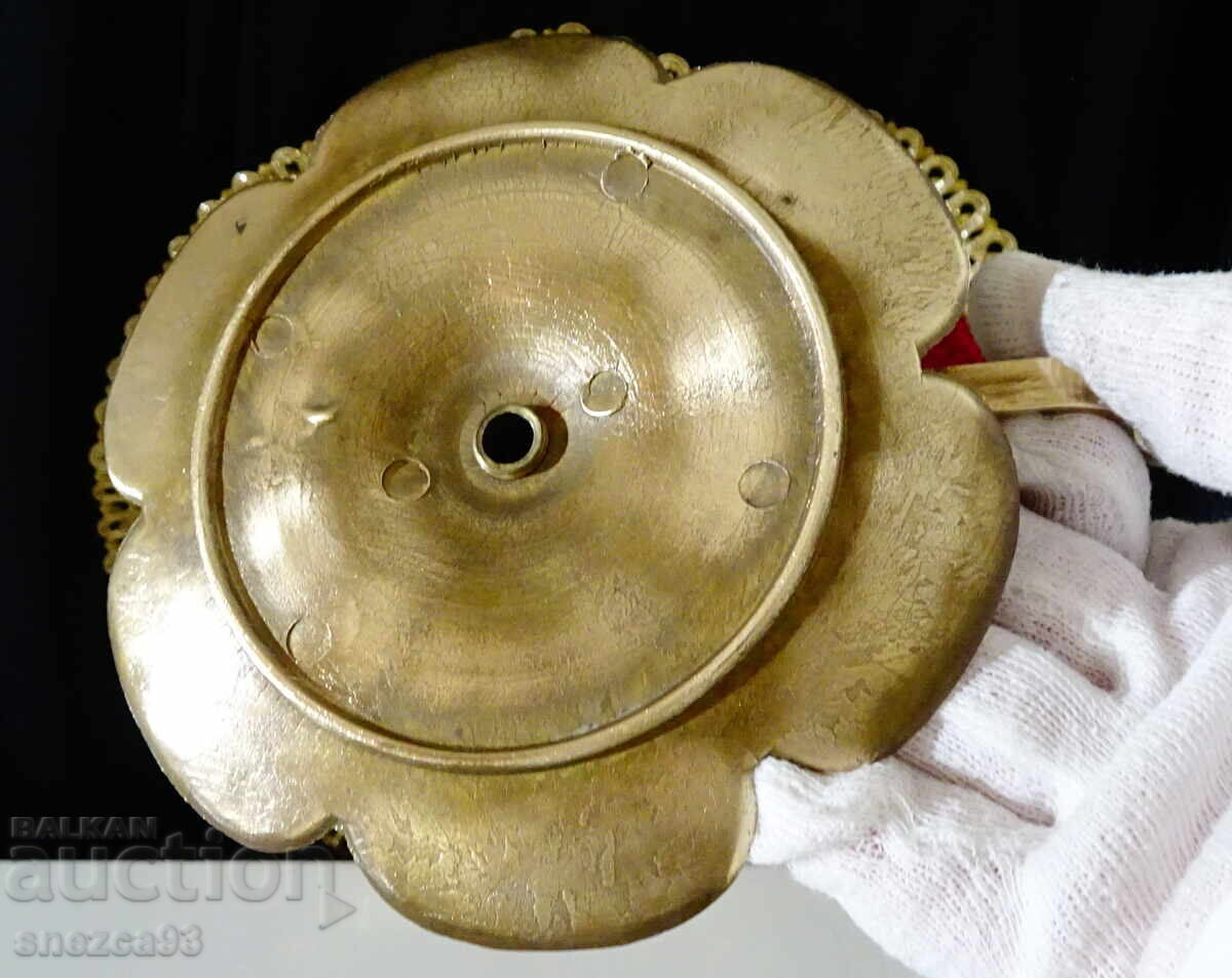 Victorian bronze candlestick, clover, ornaments - 6 Victorian bronze candlestick, clover, ornaments - 6