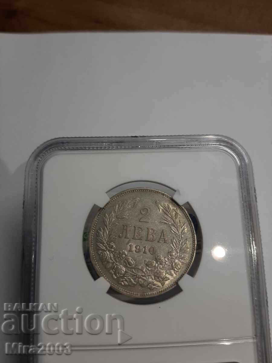 Παράδοση 2 leva 1910 AU55 NGC