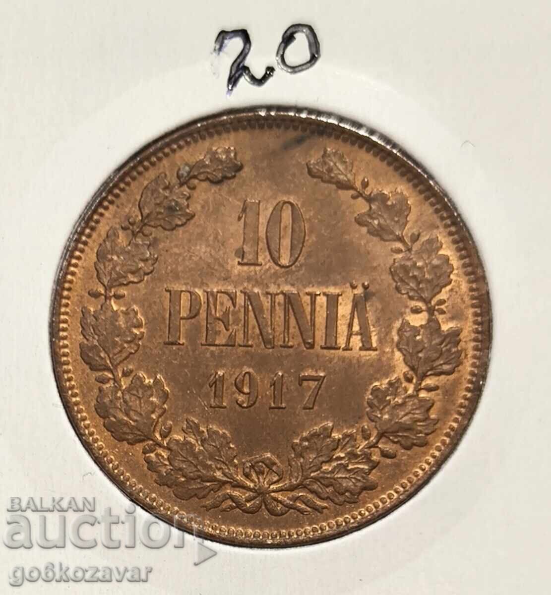 Ρωσία (για Φινλανδία) 1917 - 10 πέννι κορυφαίο νόμισμα! Ρωσία (για Φινλανδία) 1917 - 10 πέννι κορυφαίο νόμισμα!