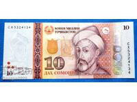 Tajikistan 2018 10 Somoni UNC New