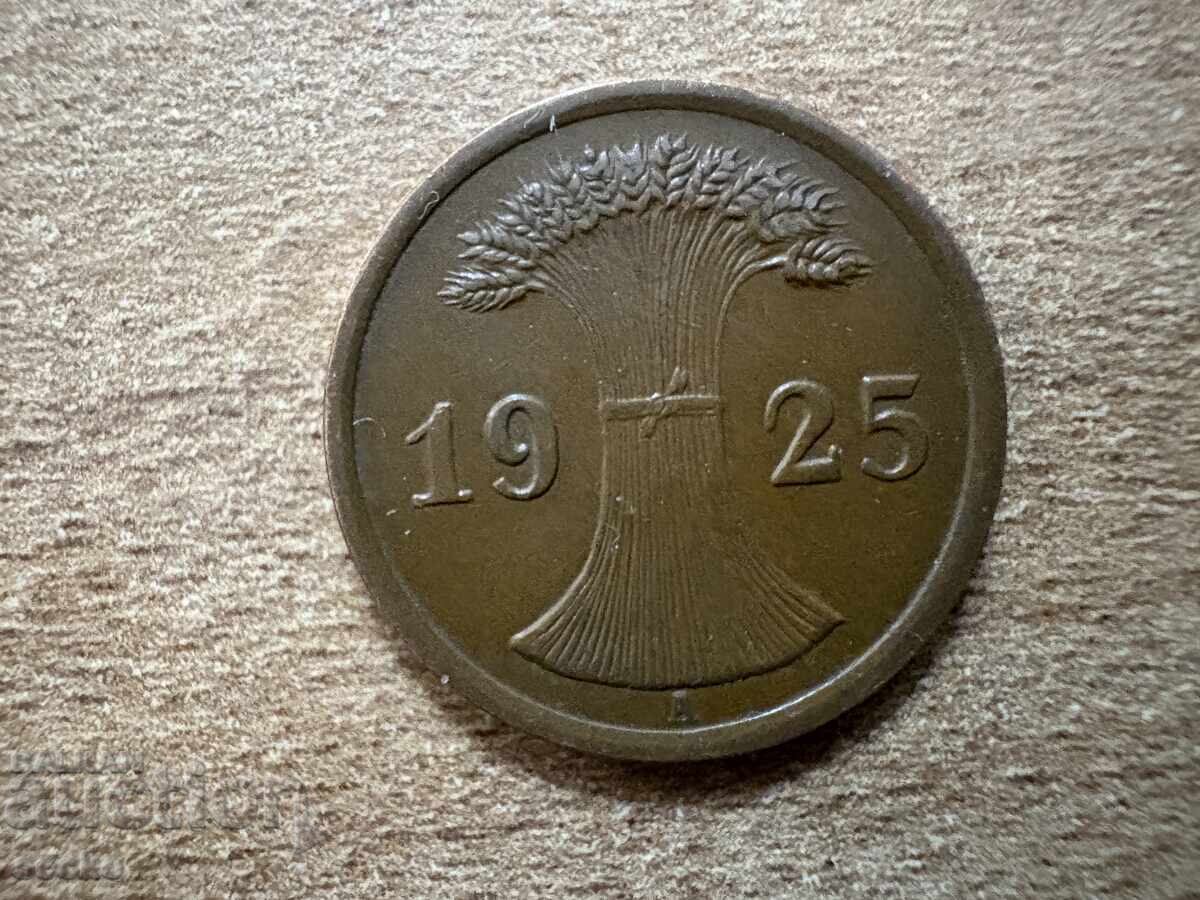 Germany - 2 Reichspfennig (1925) - A with price 0.70 BGN | € 0.36 Germany - 2 Reichspfennig (1925) - A with price 0.70 BGN | € 0.36