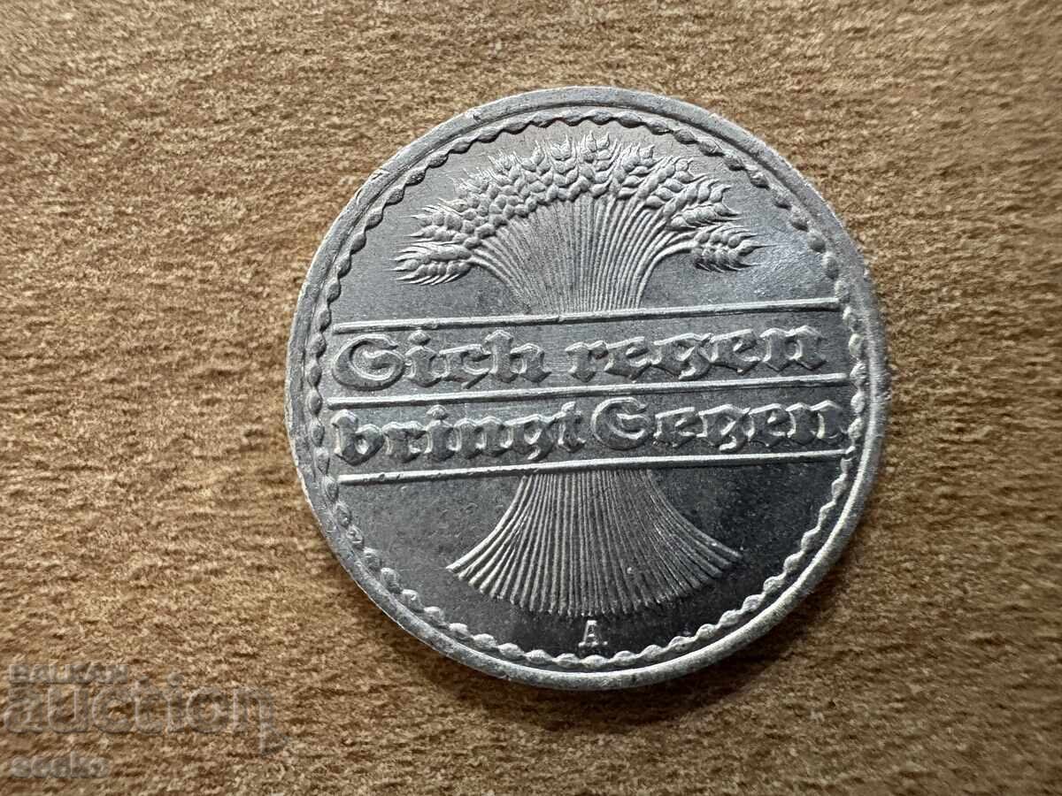 Germany - 50 Pfennig (1922) - A with price 0.55 BGN | € 0.28 Germany - 50 Pfennig (1922) - A with price 0.55 BGN | € 0.28