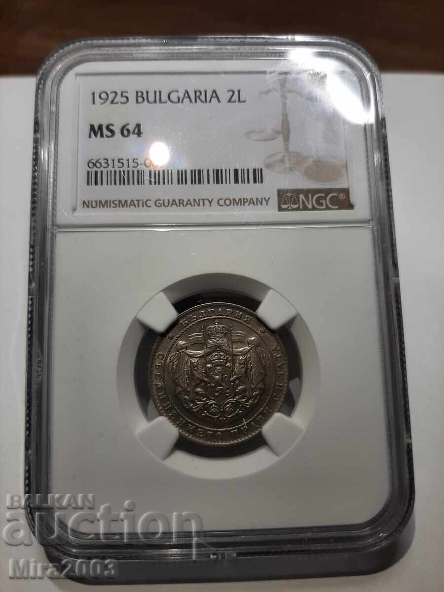 Delivery of 2 Leva 1925 MS64 NGC without a line