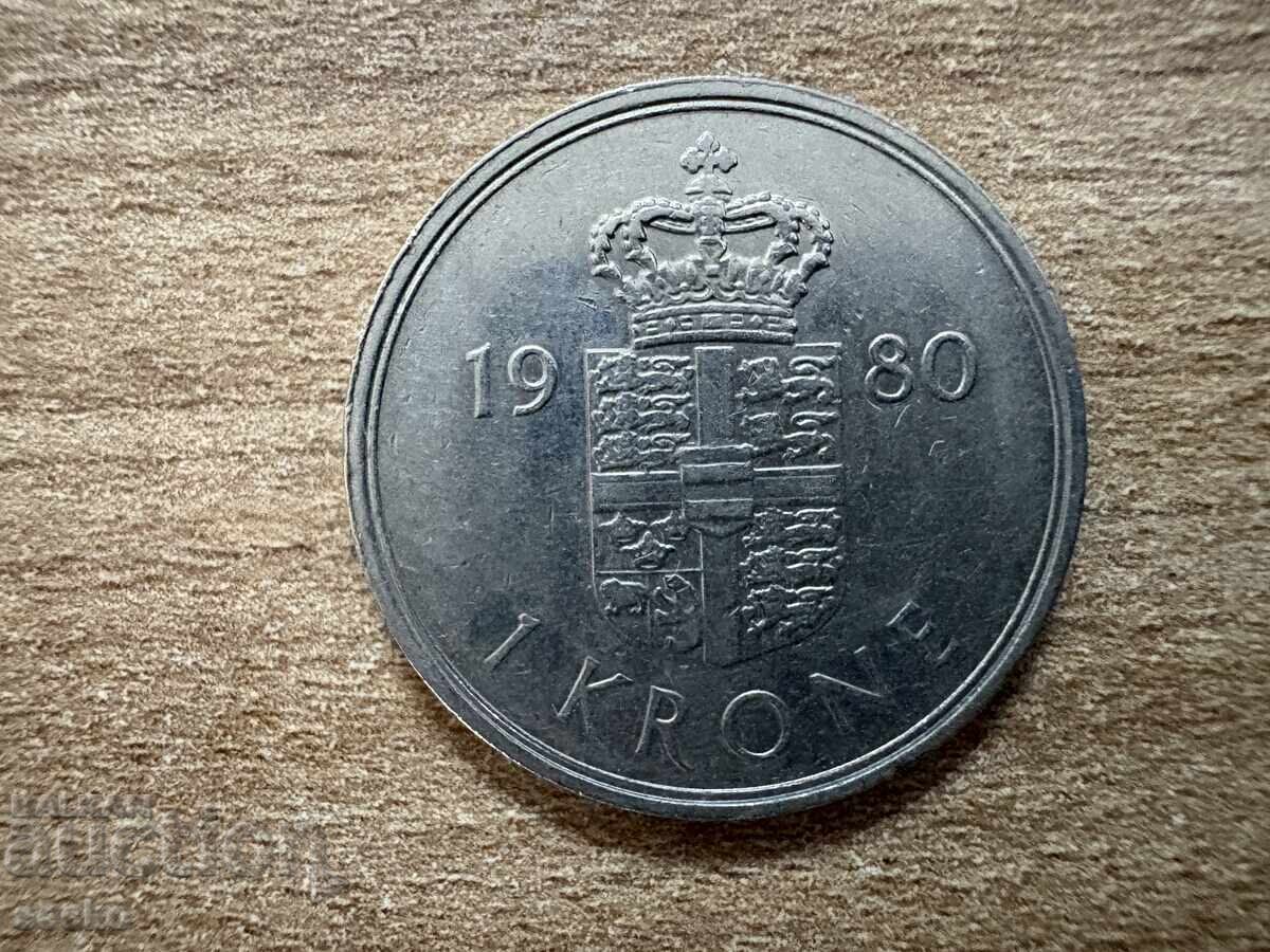 Δανία - 1 κορώνα (1980)