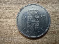 Δανία - 1 κορώνα (1980)