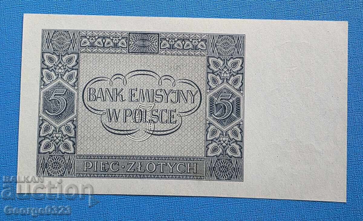 Polonia 1941 5 zloți UNC Nou cu preț € 25.00 | 48.90 BGN