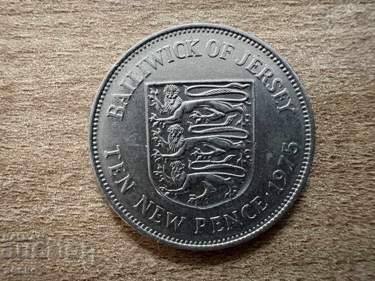 Jersey - 10 pence (1975) Jersey - 10 pence (1975)