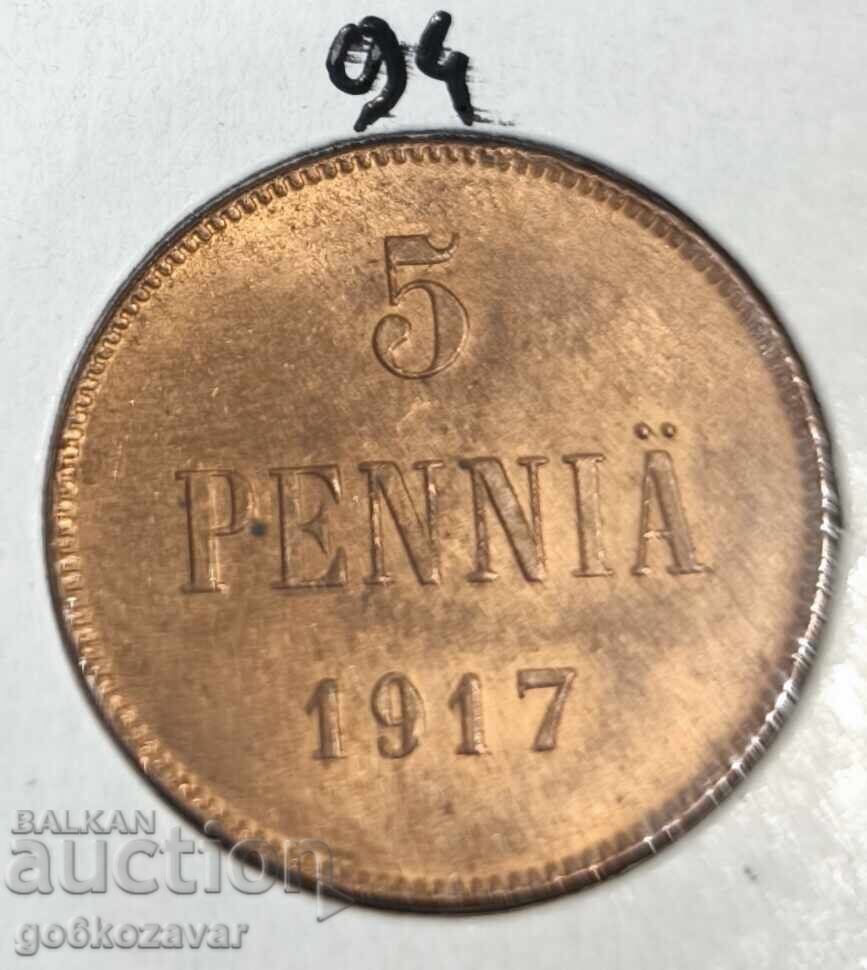 Ρωσία (για Φινλανδία) 1917 - 5 πέννι UNC