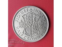 Marea Britanie - 1/2 coroană 1947 - Foarte bine conservată