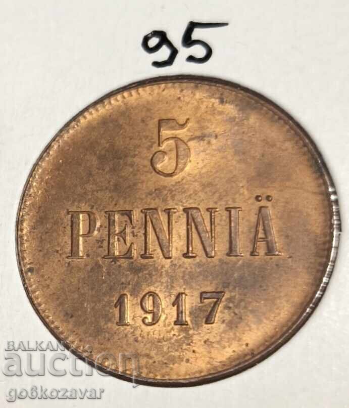 Russia (for Finland) 1917 - 5 Pennia UNC