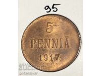 Russia (for Finland) 1917 - 5 Pennia UNC