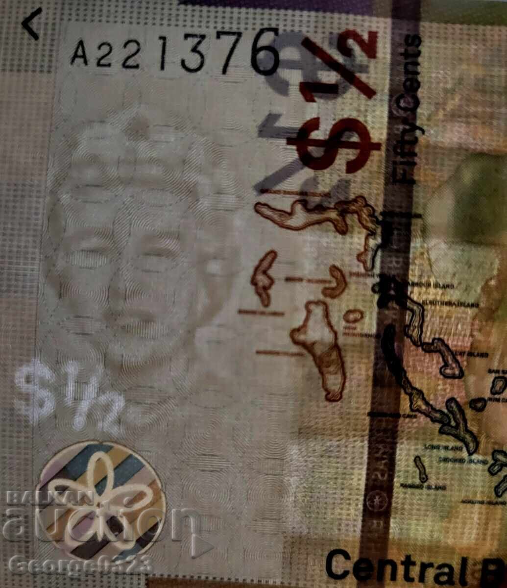 Auction Bahamas 2019 1/2 Dollar UNC New Auction Bahamas 2019 1/2 Dollar UNC New