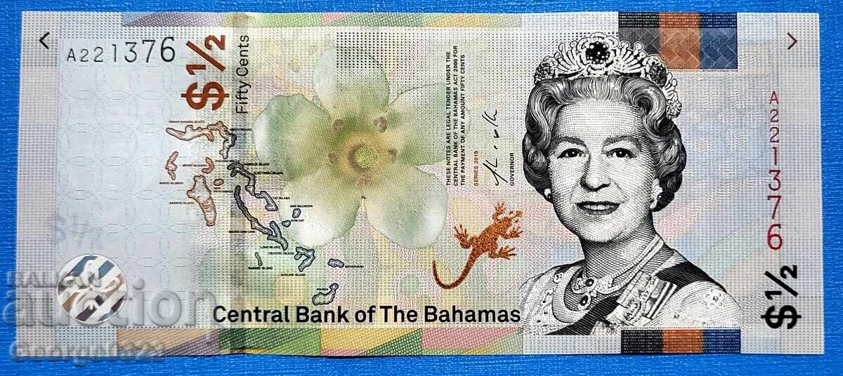 Bahamas 2019 1/2 Dollar UNC New Bahamas 2019 1/2 Dollar UNC New