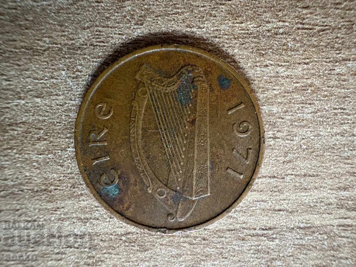 Ирландия - 1 пени (1971) с цена 0.25 лв. | € 0.13